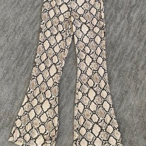 American Eagle Snakeskin Flare Pants